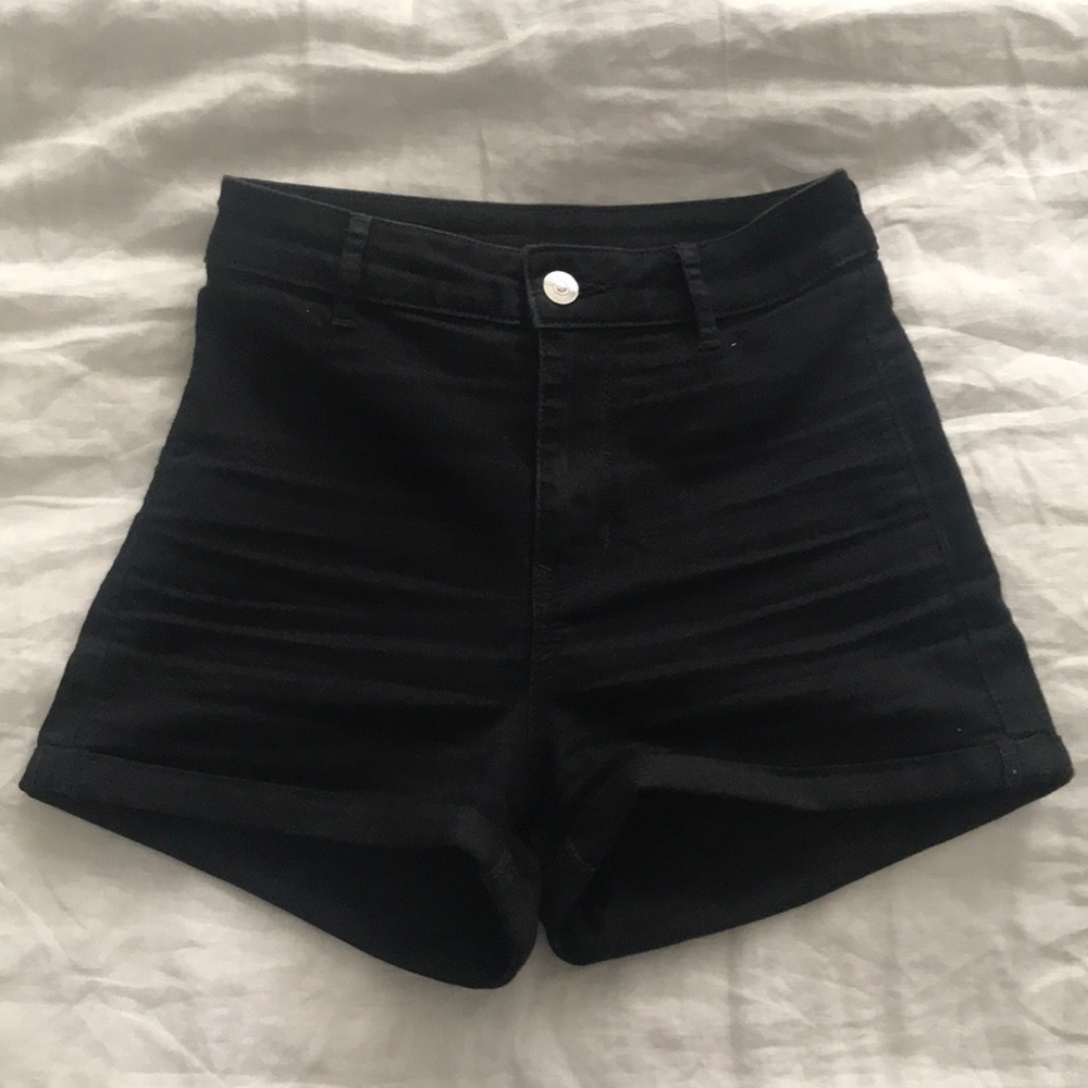 Black High Waist Shorts
